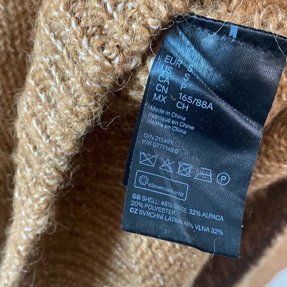 H&M Womens Pullover Wool Alpaca Blend Long Sleeve Sweater Brown Size Medium - Picture 7 of 9